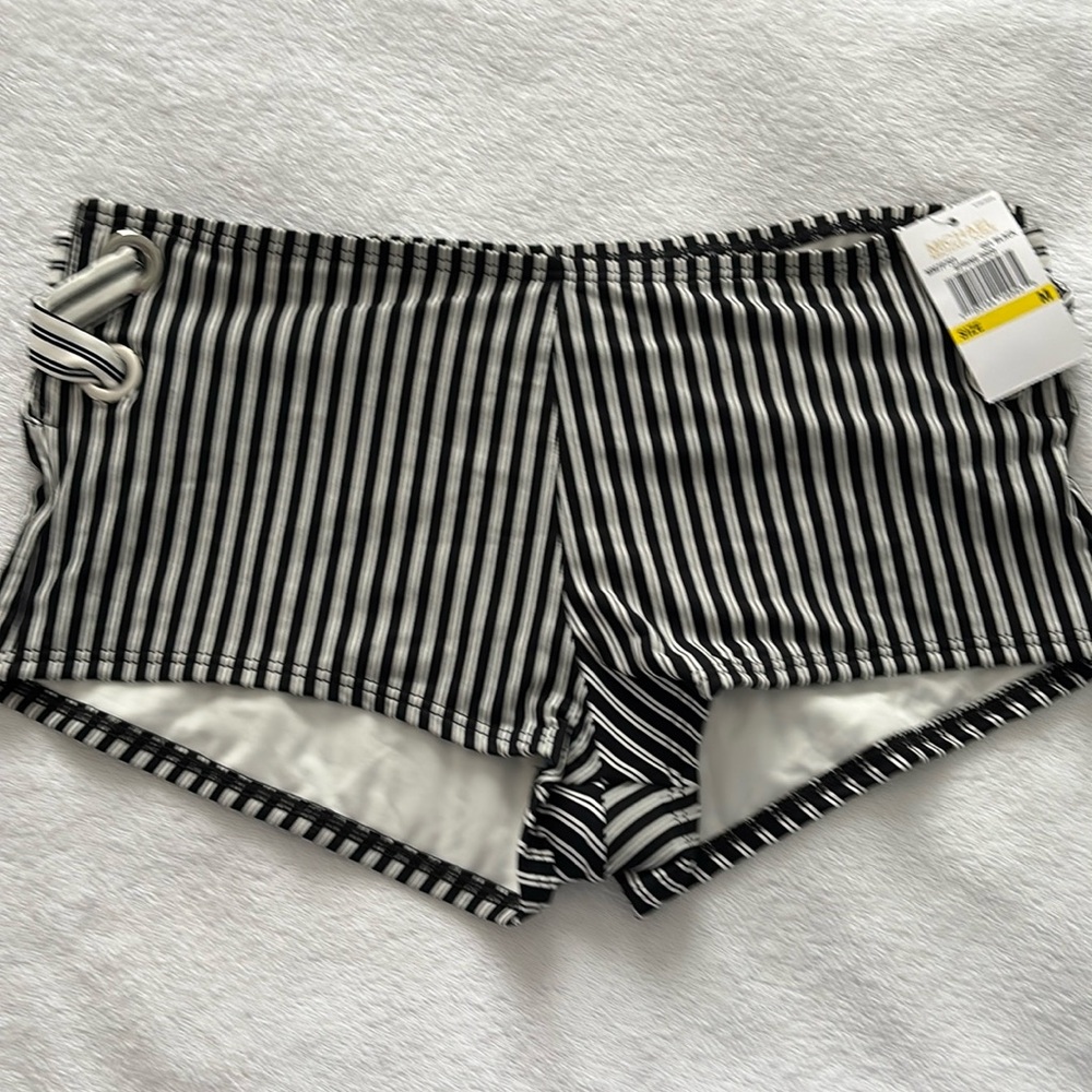 MICHAEL Michael Kors Lace-Up Boy Short Bikini Bottoms